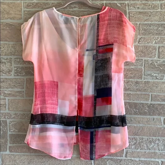 WHBM Colorblock Double Layer Top - Picture 4 of 10